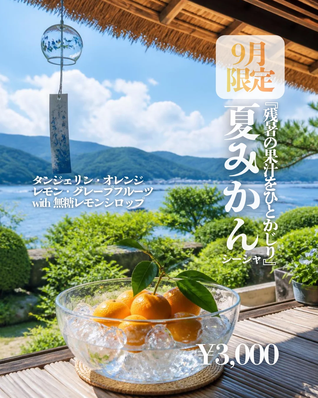 9月限定シーシャ 夏みかん ¥3,000